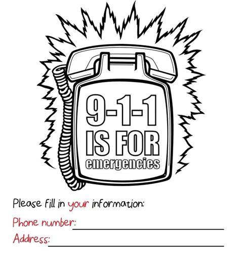 911 Printable Coloring Pages